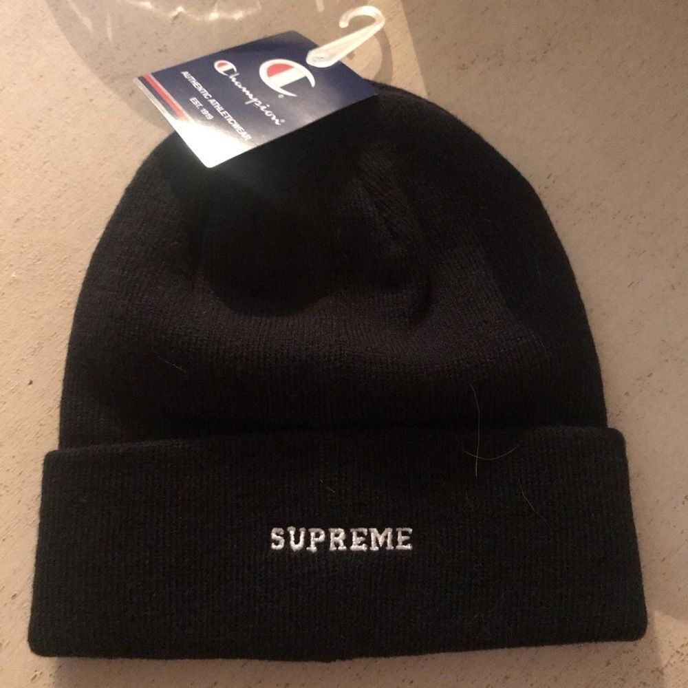 Supreme x Champion 3D metallic beanie